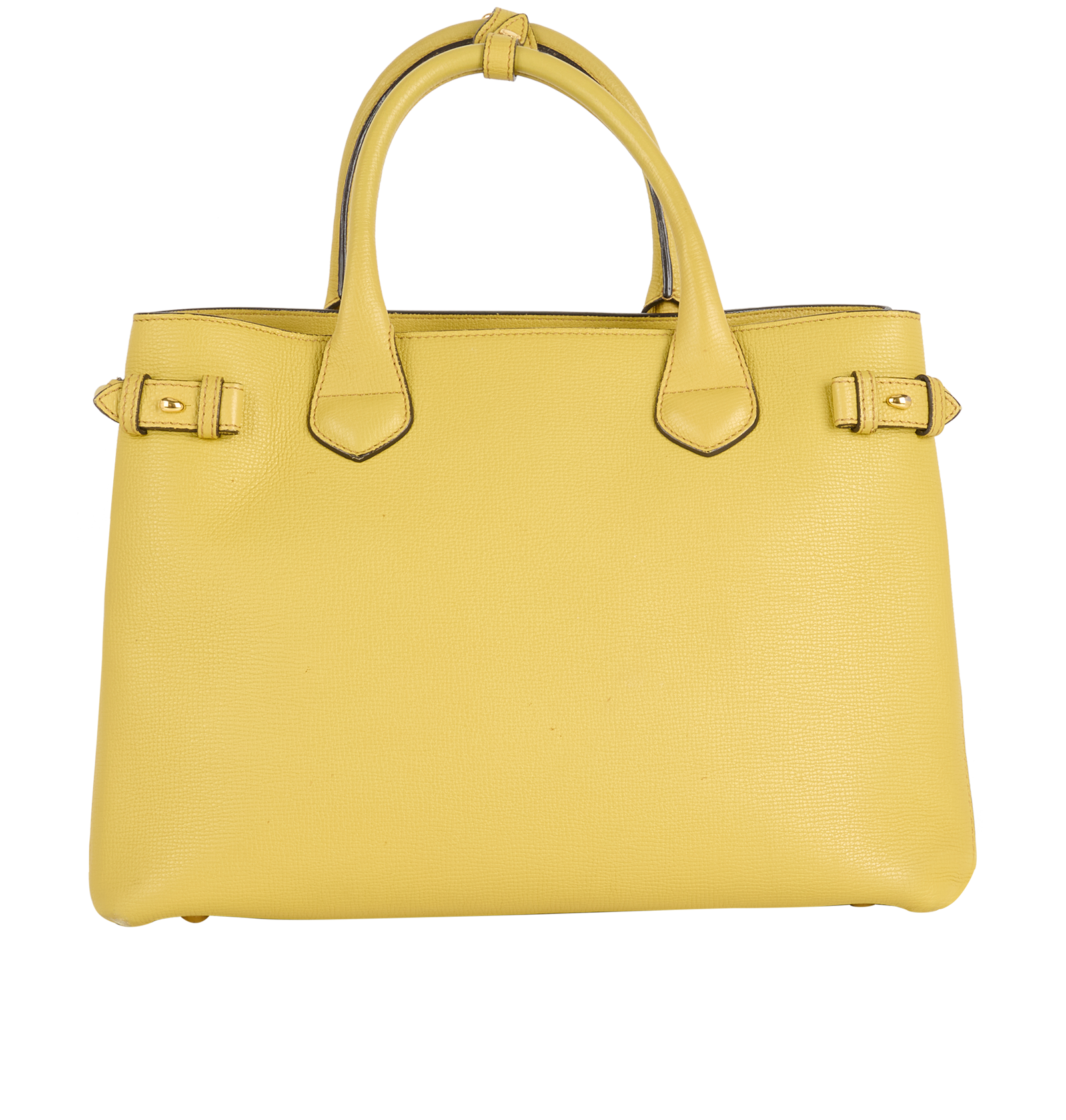 Banner Tote Bag, &pound;375, Handbags, Yellow, Leather, Back view
